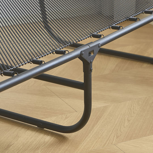 Klappbett mit Matratze 12cm Einzel Schwarz 180x80x33cm