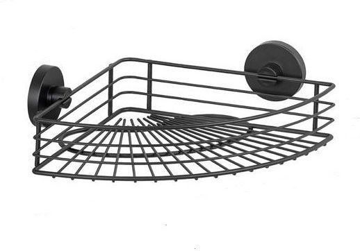 Wenko Vacuum-loc Colțar Montat pe perete Raft Baie Metal 31.5x22x8.5cm Neagră Wenko Vacuum-loc Colțar Montat pe perete Raft Baie Metal 31.5x22x8.5cm Neagră