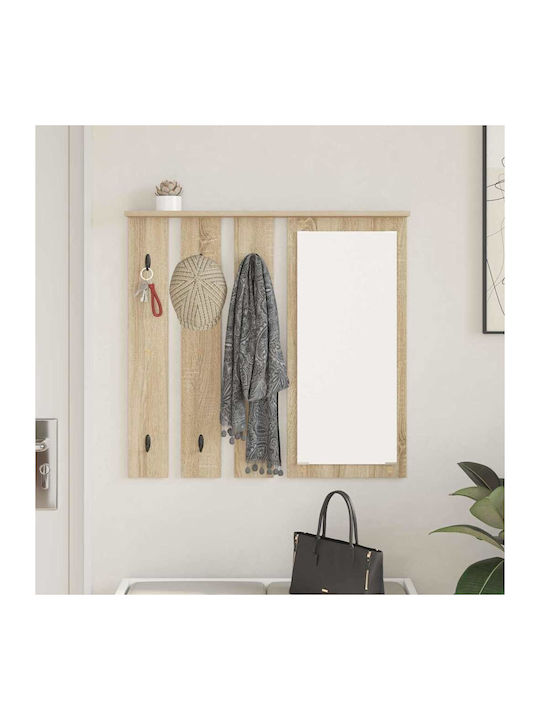 Eingangsmöbel mit Spiegel & Garderobe Sonoma Oak 84x10x80cm