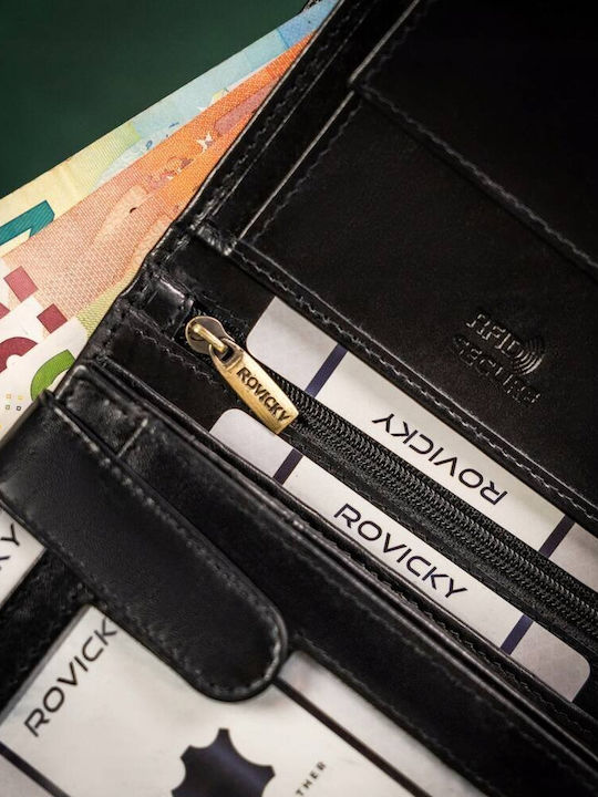 Leather Men's Wallet with RFID Black