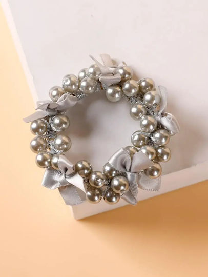 Space Grey Pearly Scrunchie 7,5cm Ac119 Hrd-ac119
