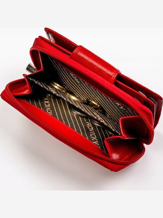 Leder Damen Geldbörse mit RFID Rot