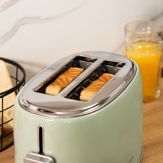 Cecotec Toast&Taste 1000 Retro Double Φρυγανιέρα 2 Θέσεων 980W Τιρκουάζ
