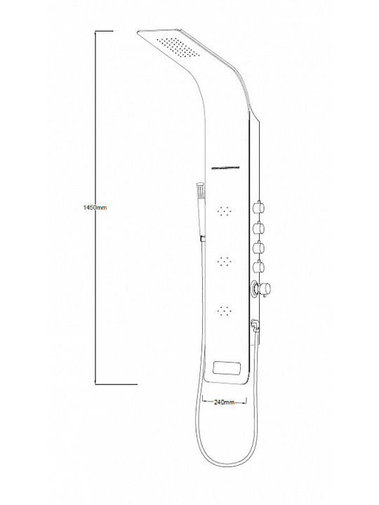 Inter Ceramic Hydro Massage Column White