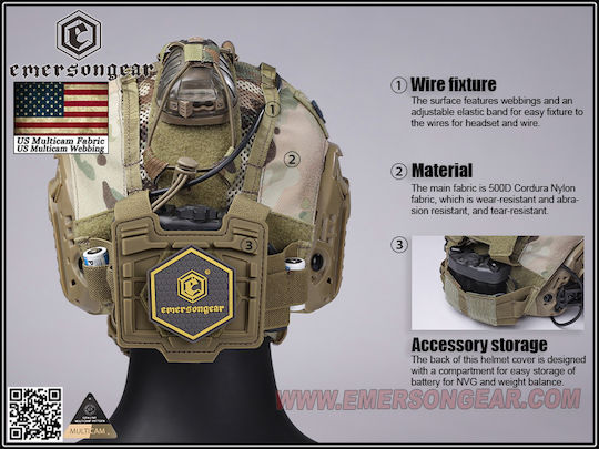 Κάλυμμα Κράνους Highcut Oc A4 Em9732mc Emersongear Γνήσιο Multicam