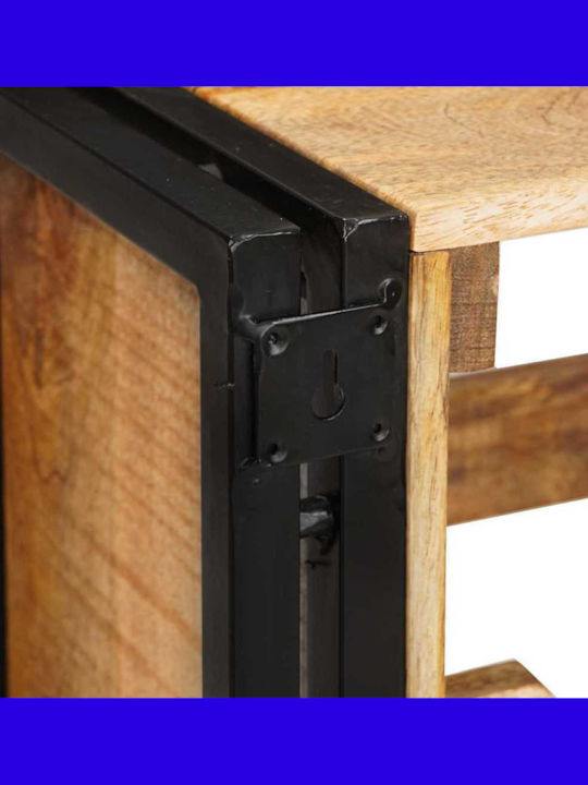 vidaXL Freistehend Weinkeller Metallisch Braun 100x45x33εκ.