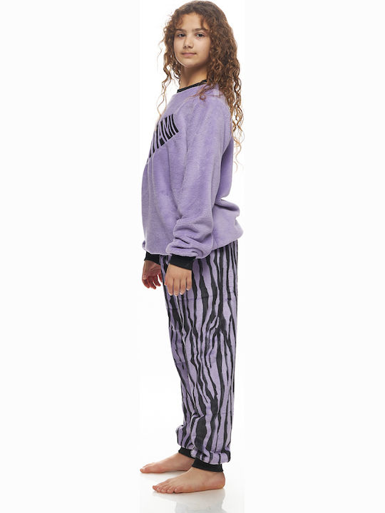 Galaxy Kinder Schlafanzug Winterlich Fleece Lilac Galaxy Kinder Schlafanzug Winterlich Fleece Lilac