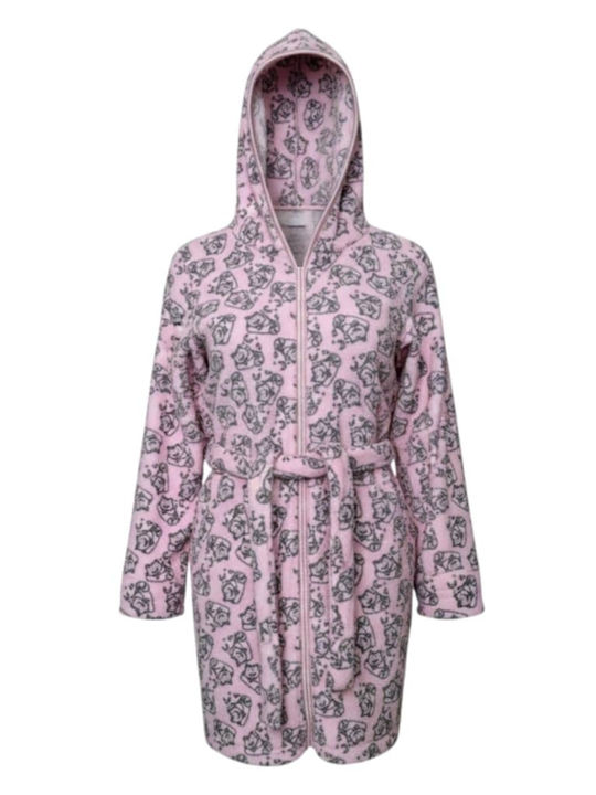 Galaxy Παιδική Ρόμπα Χειμωνιάτικη Fleece Ροζ Galaxy Παιδική Ρόμπα Χειμωνιάτικη Fleece Ροζ