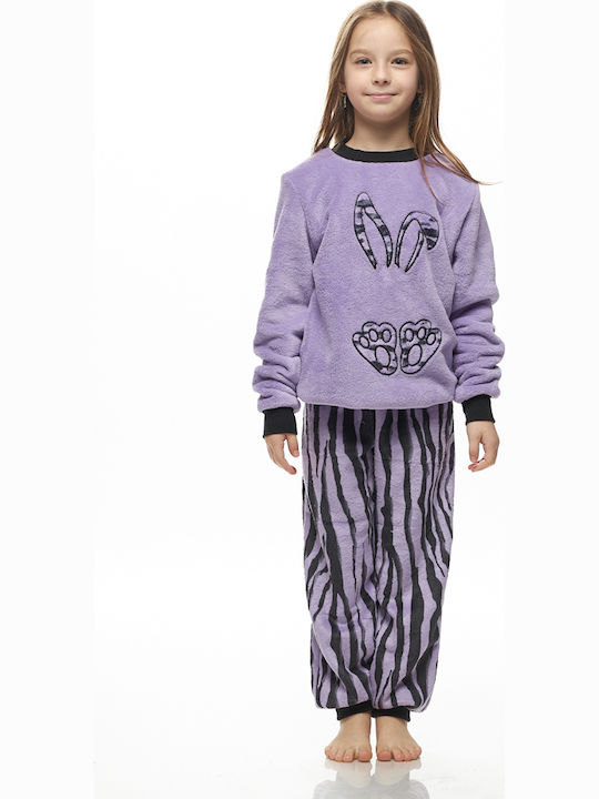 Galaxy Kinder Schlafanzug Winterlich Fleece Lilac Galaxy Kinder Schlafanzug Winterlich Fleece Lilac