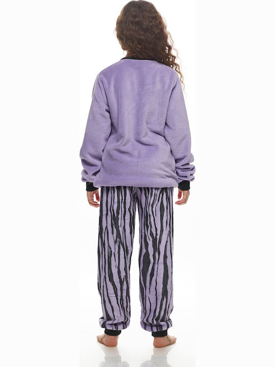 Galaxy Pijama pentru copii De iarnă Fleece Lilac