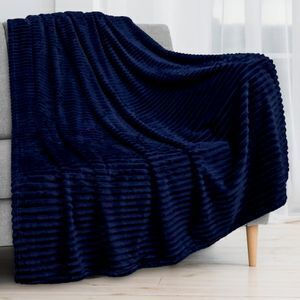 Cotton Market Κουβέρτα Fleece Μονή 170x210εκ. Navy