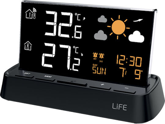 Life Amalfi Drahtlos Wetterstation Digital Tischplatte Schwarz Life Amalfi Drahtlos Wetterstation Digital Tischplatte Schwarz