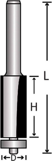 Benman Φρέζα Στρογγυλέματος σε Ξύλο 68mm x 12.7mm με Οδηγό και Ρουλεμάν
