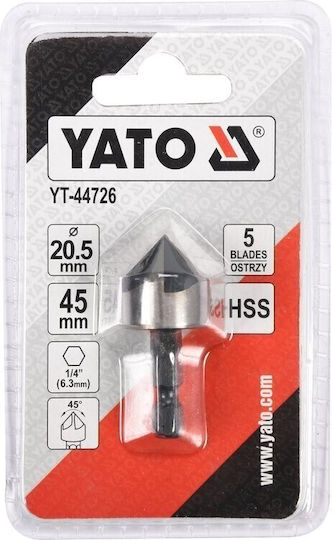 Yato Router Oțel de mare viteză pentru Metal \ Lemn \ Materiale de Construcții \ Aluminiu \ Plastic 20.5mm x 45mm x 6.3mm