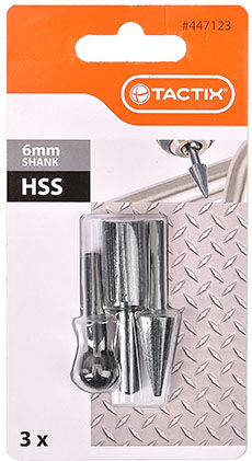 Tactix Σετ Φρέζες HSS για Μέταλλο 6mm 3τμχ