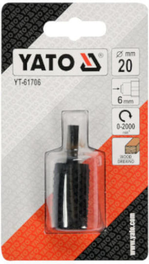 Yato Hss Cylindrical Wood Rasp 20mm Cutter Bit HSS for Metal \ Wood \ Plastic 20mm x 6mm