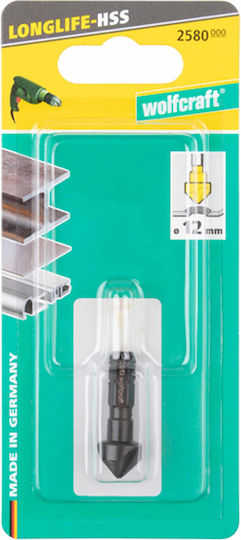 Wolfcraft HSS 90° 1/4" Cutter Cutter Bit HSS for Metal \ Wood \ Plastic 16mm x 6.35mm