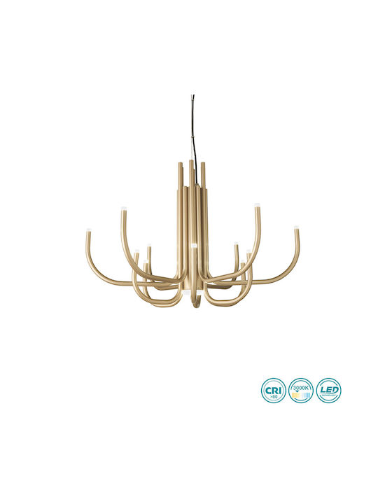 Ondaluce Κρεμαστό Φωτιστικό Κίτρινο LED 78x78x52εκ.