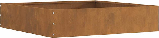 vidaXL Metal Garden Border in Brown Color 60x60cm