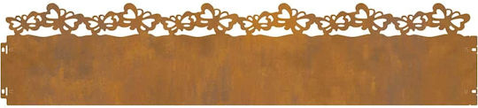 vidaXL Metal Garden Border in Brown Color 1.03m x 22cm