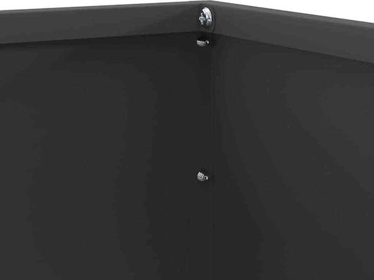 vidaXL Metal Garden Border in Black Color 50x50cm
