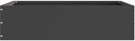 vidaXL Metal Garden Border in Black Color 50x50cm
