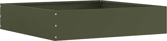 vidaXL Bordură de Grădină din Metal în Culoarea Verde 60x60cm