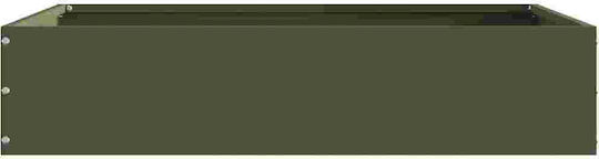 vidaXL Bordură de Grădină din Metal în Culoarea Verde 60x60cm