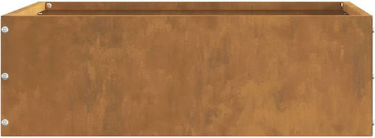 vidaXL Bordură de Grădină din Metal în Culoarea Maro 40x40cm