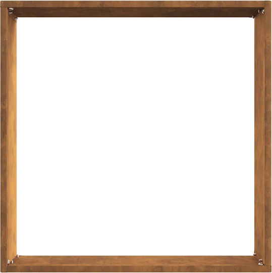 vidaXL Bordură de Grădină din Metal în Culoarea Maro 40x40cm