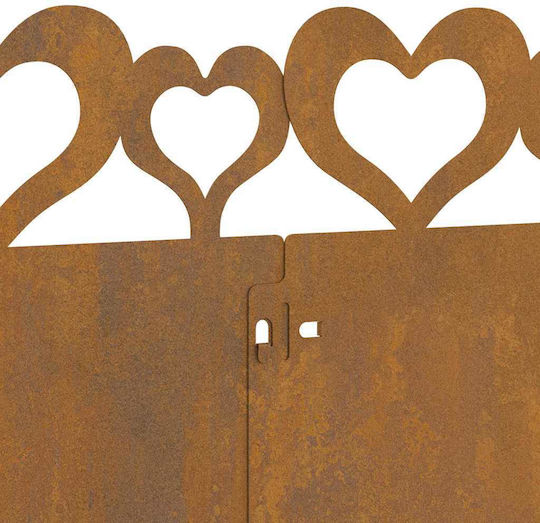 vidaXL Bordură de Grădină din Metal în Culoarea Maro 1.03m x 22cm