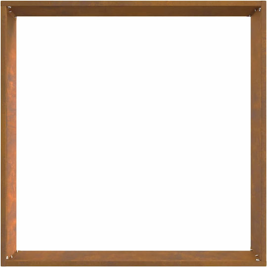 vidaXL Bordură de Grădină din Metal în Culoarea Maro 50x50cm