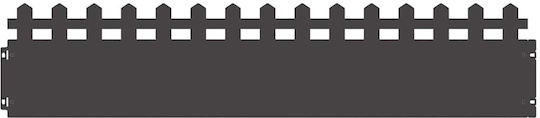 vidaXL Bordură de Grădină din Metal în Culoarea Negru 1.03m x 22cm
