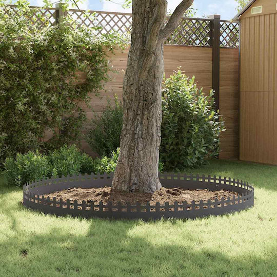vidaXL Bordură de Grădină din Metal în Culoarea Negru 1.03m x 22cm