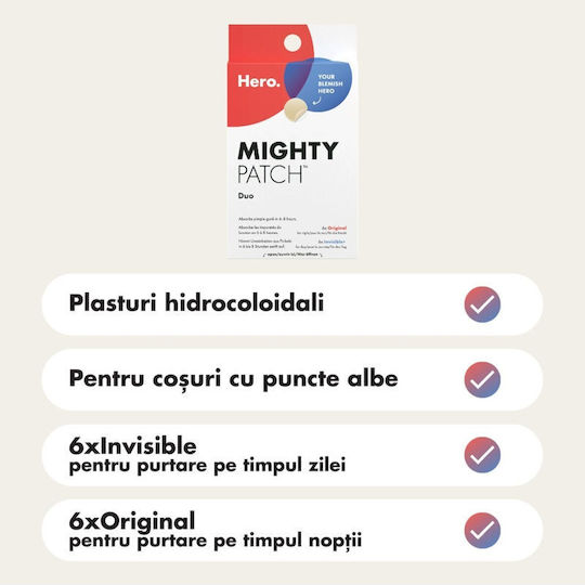 Hero Επιθέματα για Σπυράκια Mighty Patch Duo 12τμχ