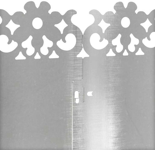 vidaXL Metallgartenbordüre in Silber Farbe 1.03m x 22cm