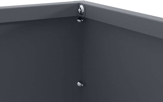 vidaXL Metallgartenbordüre in Gray Farbe 60x60cm