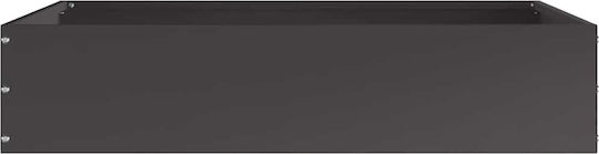 vidaXL Metal Garden Border in Black Color 60x60cm