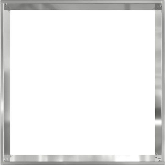 vidaXL Metallgartenbordüre in Silber Farbe 40x40cm