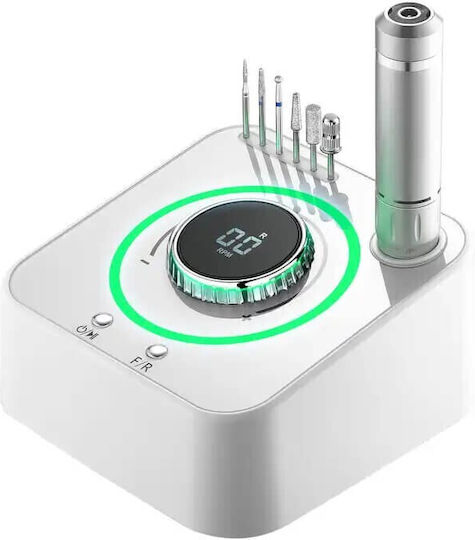 Nail Drill Power 48W White with Pedal with 40000 Rotations per Minute