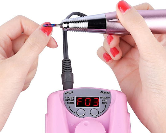 Freza Unghii Electrică 40W Roz Cu 30000 RPM