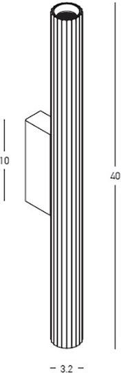 Zambelis Lights Φωτιστικό Τοίχου Χρυσό 3.2x40εκ.