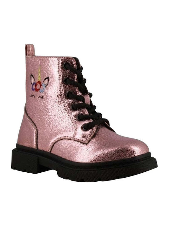 Anatomisch Kinderstiefeletten mit Schnürsenkeln Rosa
