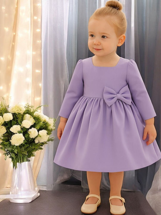 Children's Dress Long Sleeve Lilac