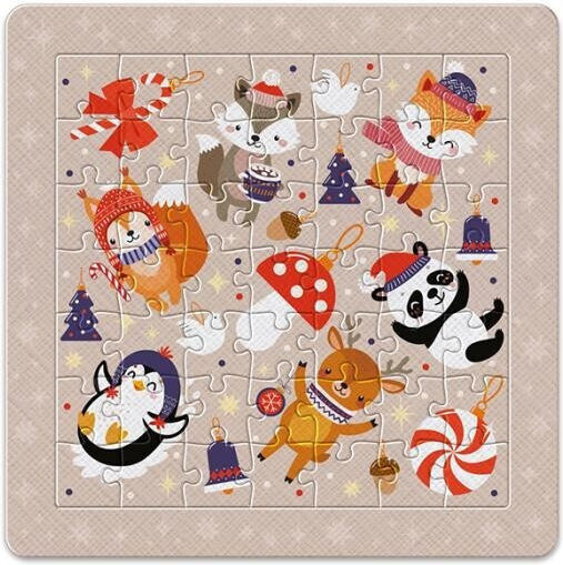 interDRUK Kinderpuzzles 49 Xmas Süße Tiere
