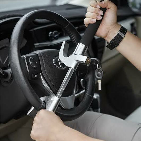 Antitheft Car Steering Wheel Lock Cq Legend Steering Wheel Lock Black Silver 1260-40 Oem