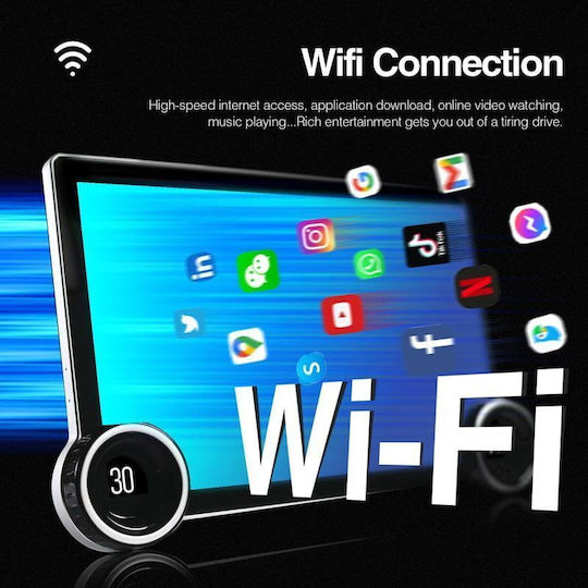 Οθόνη Αυτοκινήτου Monitor 10.1'' Διπλό Κουμπί 4+64g Ahd A100 Android Carplay Android Operating System 99029