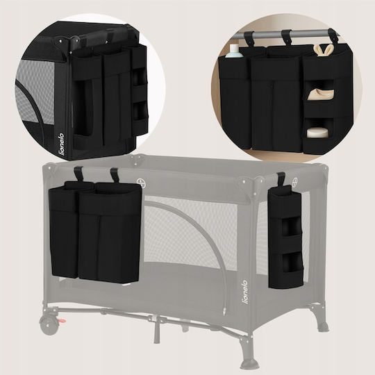Lionelo Kinderzimmer-Aufbewahrungskörbe Kinderbett-Set Schwarz