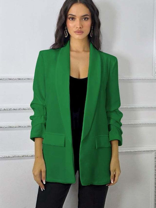 Lung Blazer pentru femei Sacou Light Green