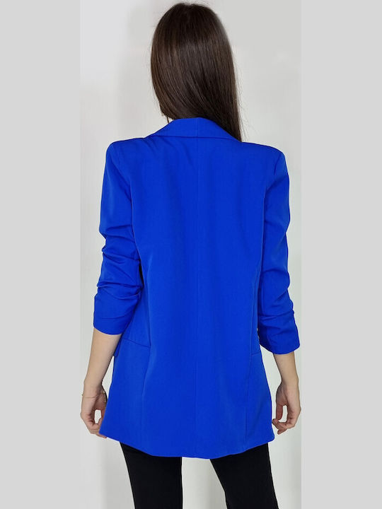 Lung Blazer pentru femei Sacou Blue